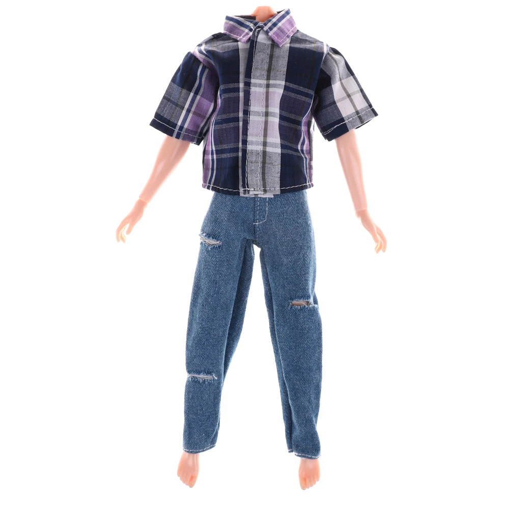 

2PCS/Set Fashion Lifestyle Short sleeves T-shirt Pants Boys Suit For 1/6 Ken Doll Clothes Doll Accessories Gifts