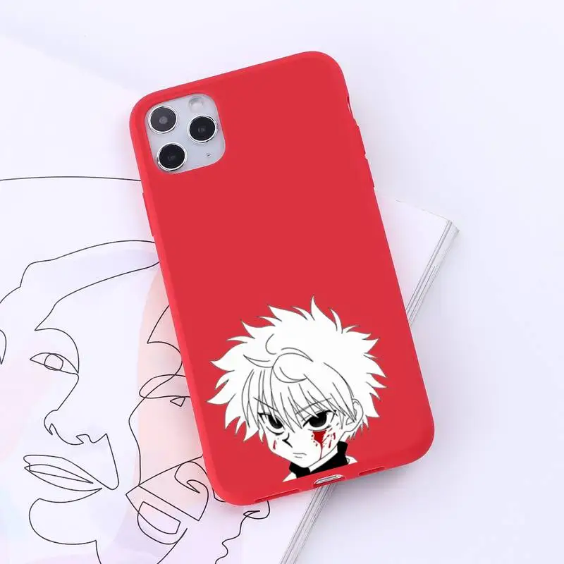 

Anime Hunter X Hunter Killua Zoldyck Phone Case Candy Color for iPhone 6 7 8 11 12 s mini pro X XS XR MAX Plus