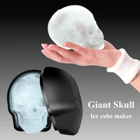 large size silicone ice cream maker skull mold chocolate diy tool ice cube tray for whiskey cocktail freezing