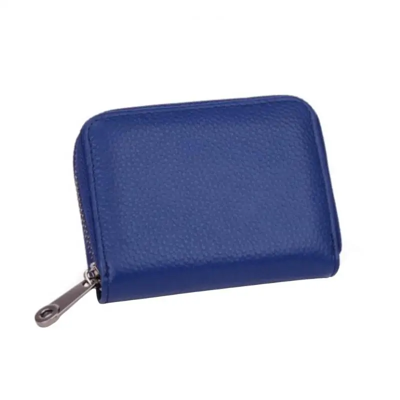Navy Blue Чехол из искусственной кожи для визиток, визитница, женская сумка для кредитных карт, кошелек для паспорта - Color: Navy Blue