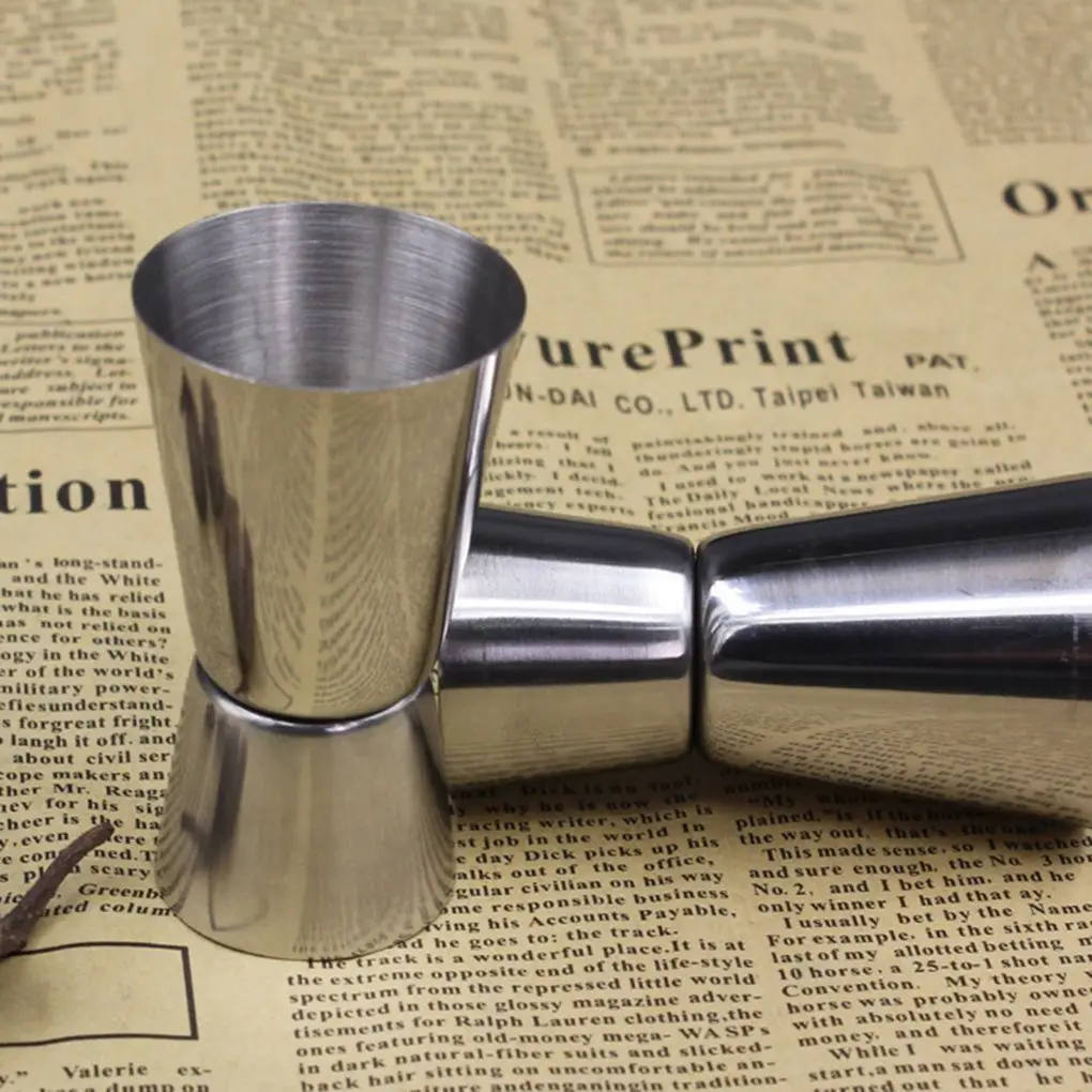

25/50ml Stainless Steel Cocktail Shaker Measure Cup Dual Shot Drink Spirit Measure Jigger Kitchen Bar Accessories