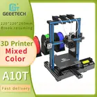 Трехцветные экструдеры Geeetech A10T FDM, набор сделай сам для 3D-принтера, интегрированная база для строительства, большой диапазон печати 220x220x250 мм