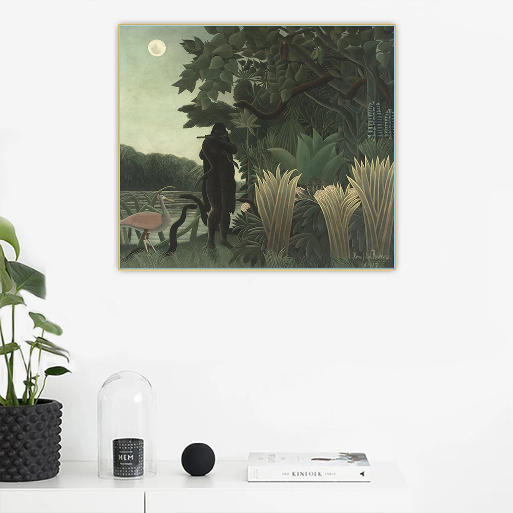 Цитон Анри Руссо 《 змея шармер Canvas Холст Картина маслом художественное