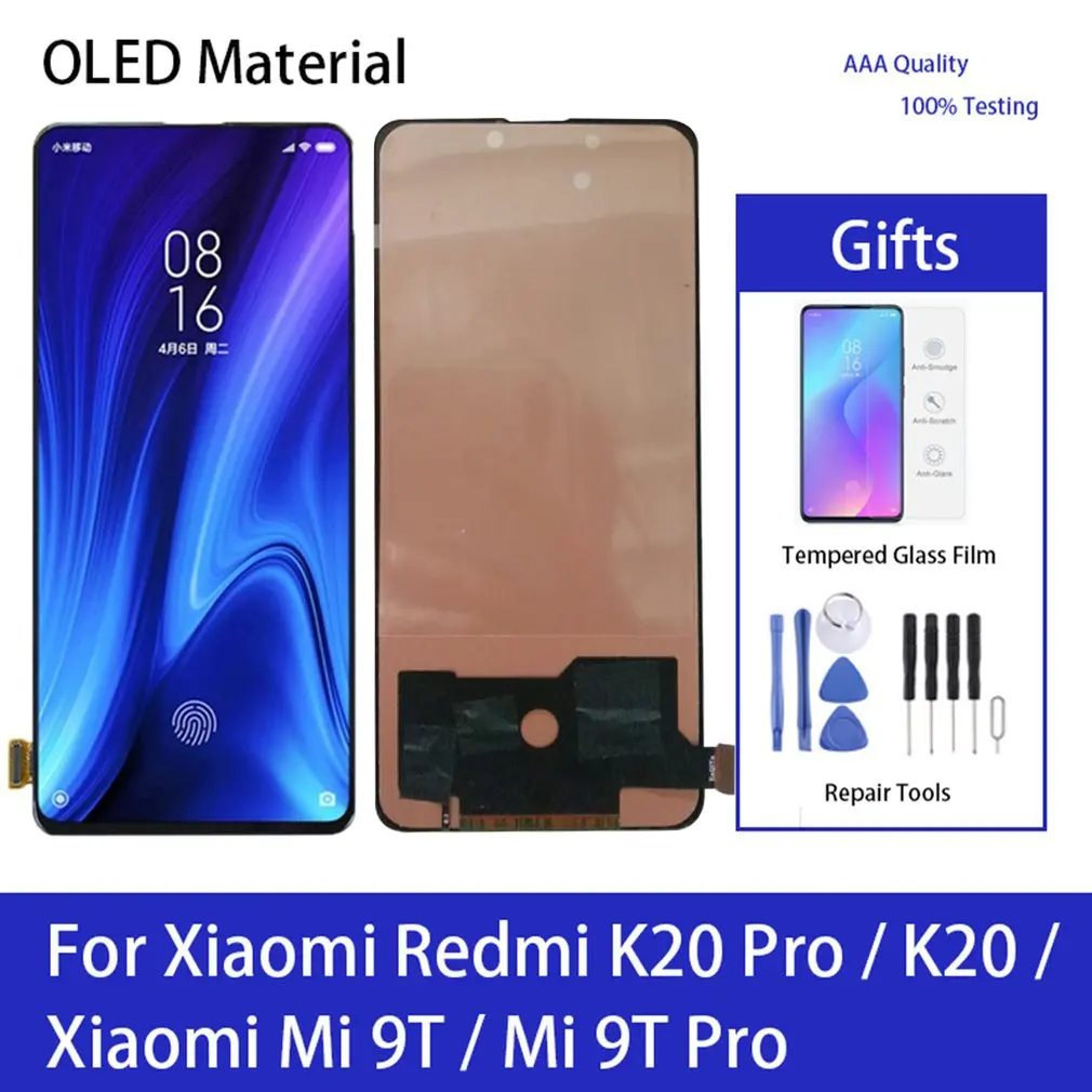 

100% Оригинальный ЖК-дисплей для Xiaomi Redmi NOTE 7 9S для Xiaomi Redmi K20 Pro, ЖК-дисплей с рамкой и сенсорным экраном в сборе