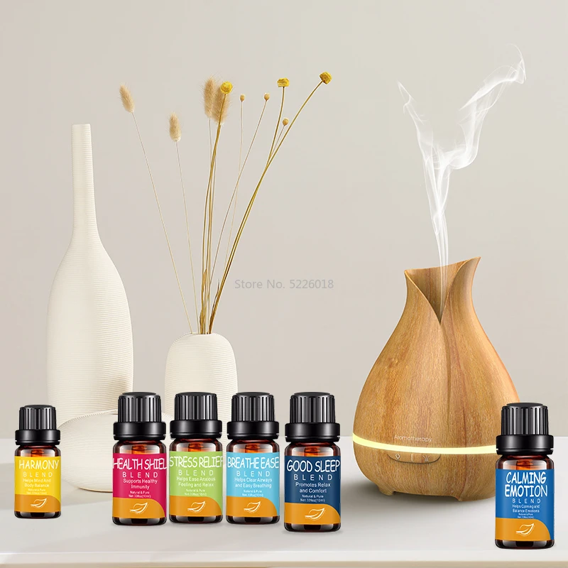 6 шт./компл. Чистое Эфирное Масла для диффузоры органических Натуральное эфирное