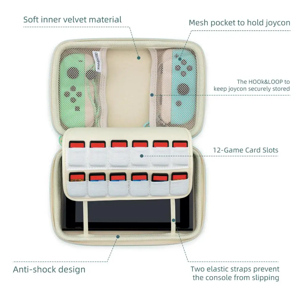 Сумка Geekshare для пересечения животных Nintendo switch NS чехол путешествий жесткий