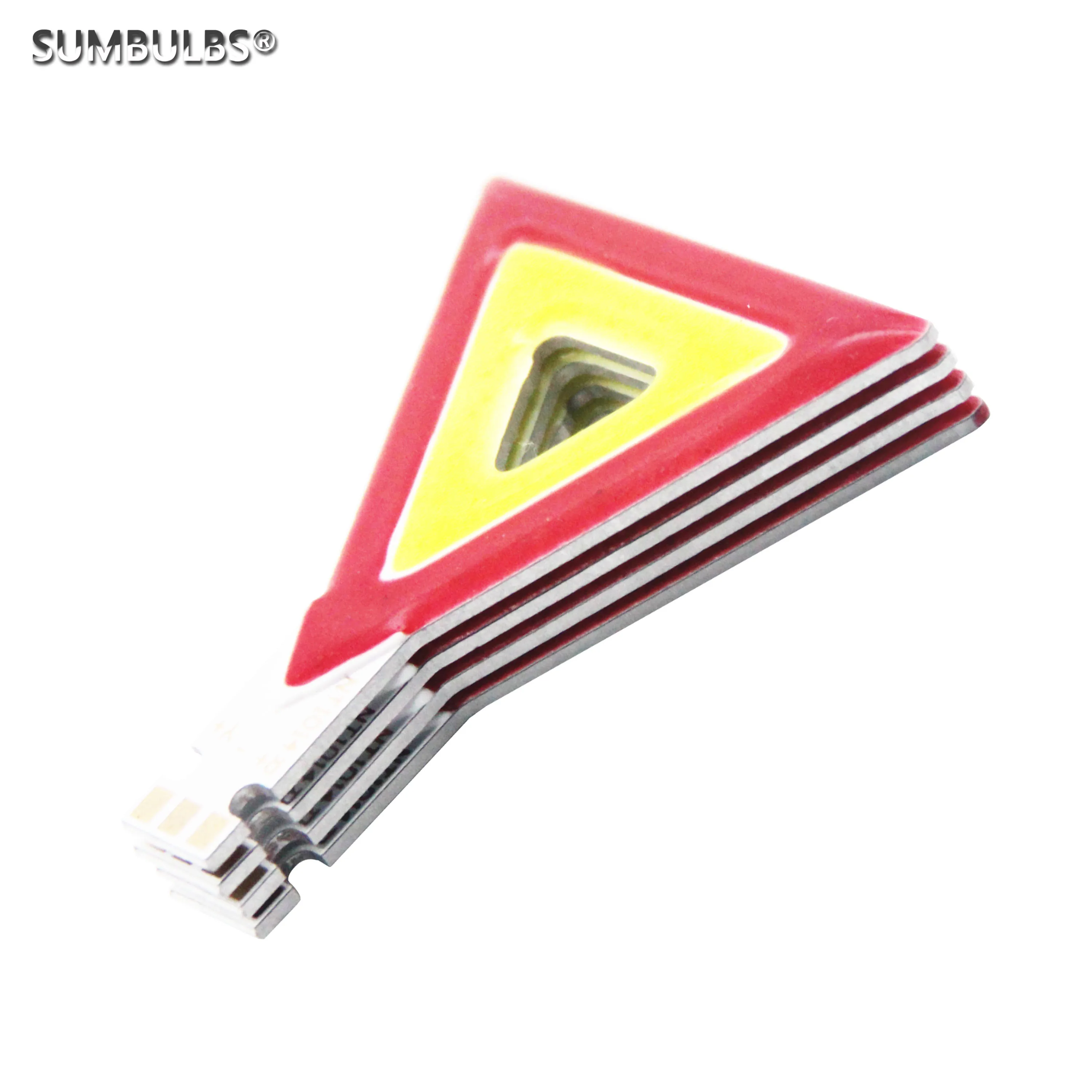 DC input Triangle shape double color LED COB chips for work bicycle diy light red & yellow source | Лампы и освещение