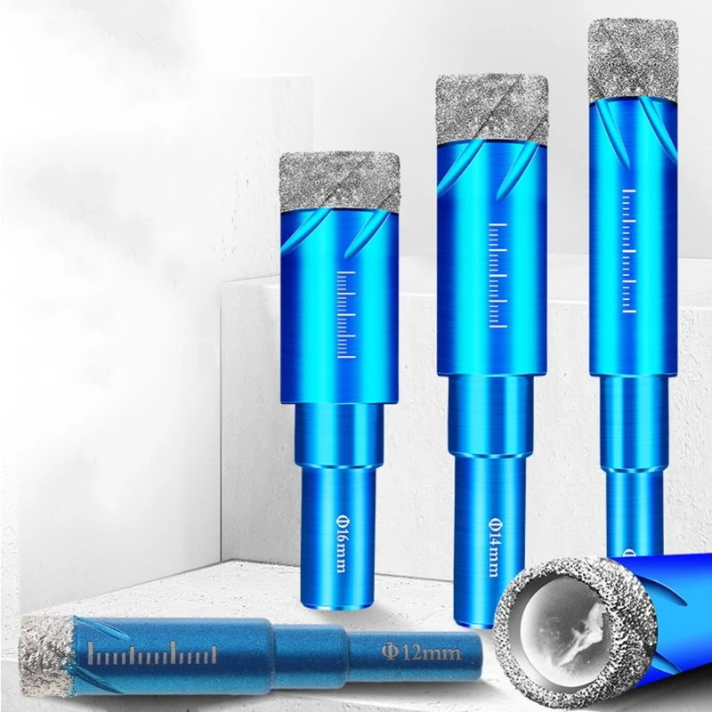 Прочное сверло с алмазным покрытием насадка для сухого сверления стекла мрамора