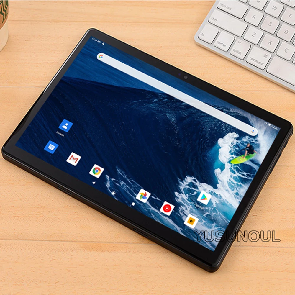 Планшет 10 дюймов 2020 закаленное стекло 2.5D 3G Android 9 0 4 ядра 32 ГБ ROM Wi-Fi GPS IPS 1 дюйма