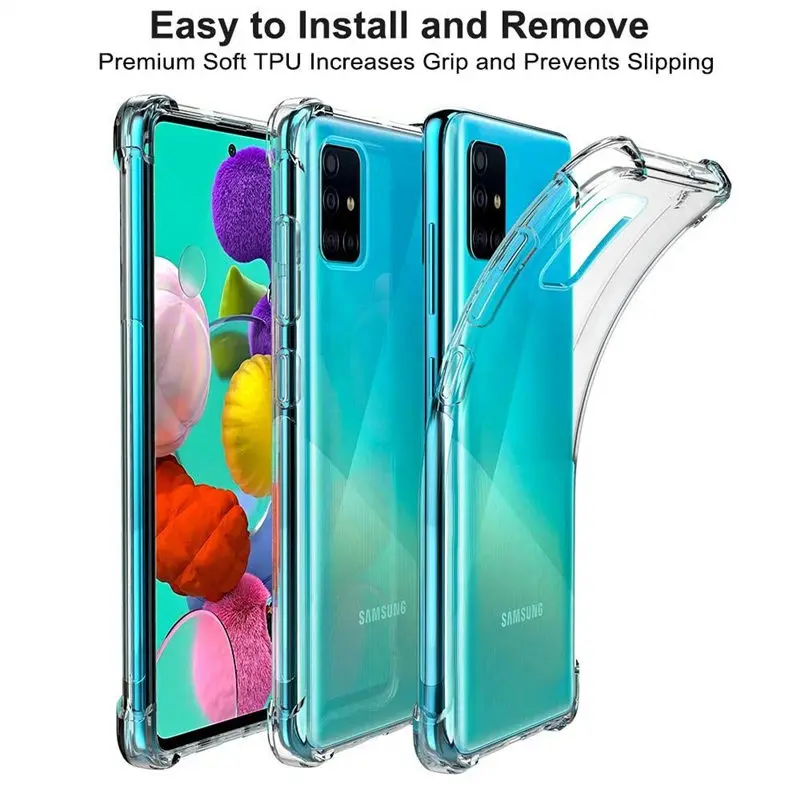 Чехол для телефона samsung Galaxy A51 2020 чехол противоударный из мягкого ТПУ силиконовый