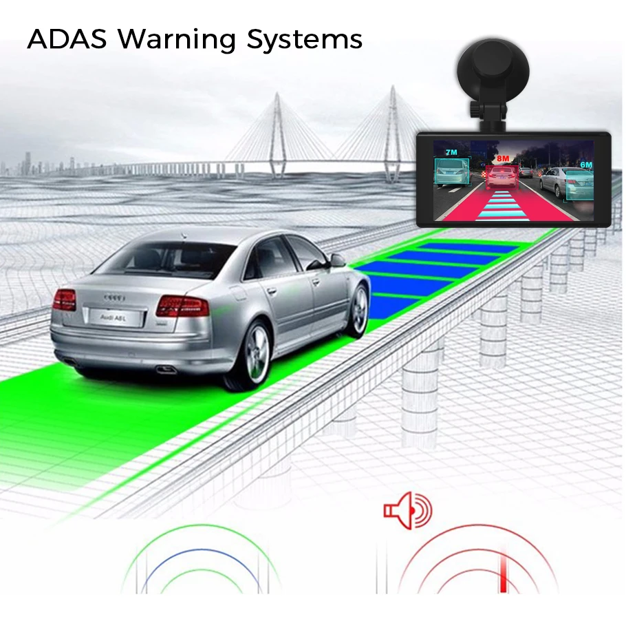 Видеорегистратор OBDPEAK T03 5 18 дюйма Full HD 1080P ADAS 4G Android 8 1 двойной объектив умный
