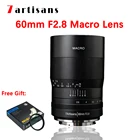 7artisans 60 мм F2.8 макро объектив 1:1 увеличение ручная фокусировка для цифровой однообъективной зеркальной камеры Canon Eos-MRFSony E NEXFujiM43Nikon Z крепление Камера
