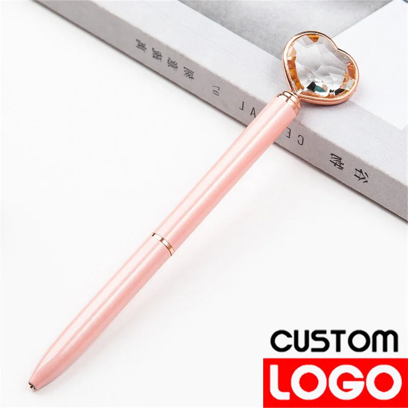 

Custom Logo Metal Love Diamond Pen Hotel Promotional Gift Pen Ballpoint Pen Crystal Pen Ballpoint Pen Luxury Customized Logo Pen