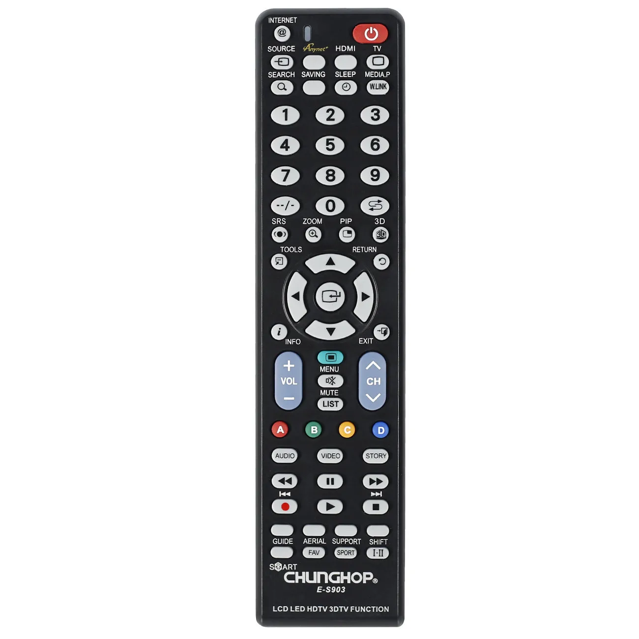 

Chunghop подходит для универсального телевизионного пульта дистанционного управления, новый оригинальный универсальный