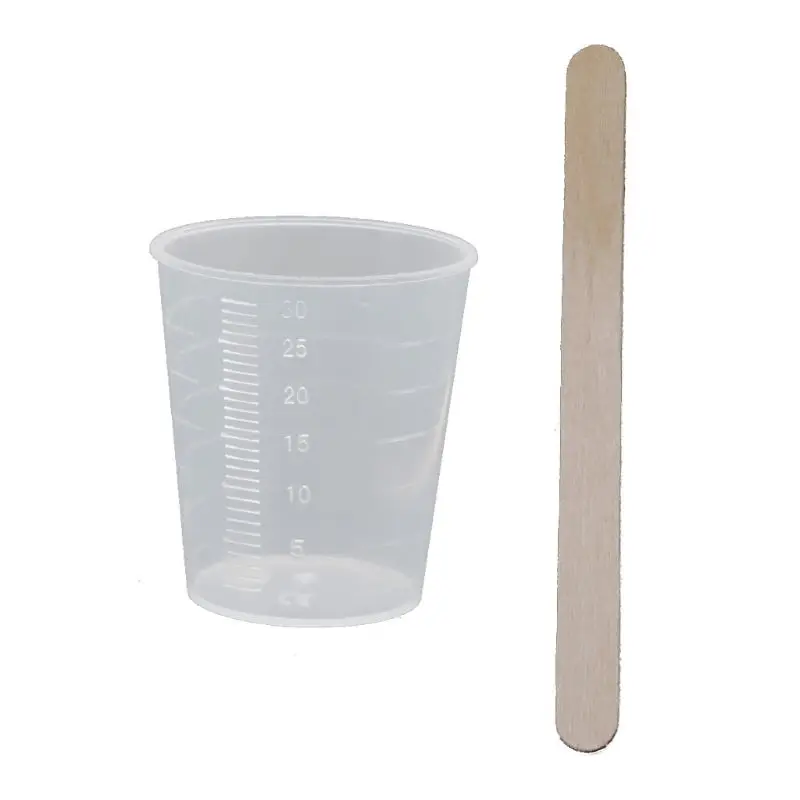 

50Pc 30ml Plastic Graduated Cups with 50 Wooden Stirring Stick Epoxy Resin Tools MXME