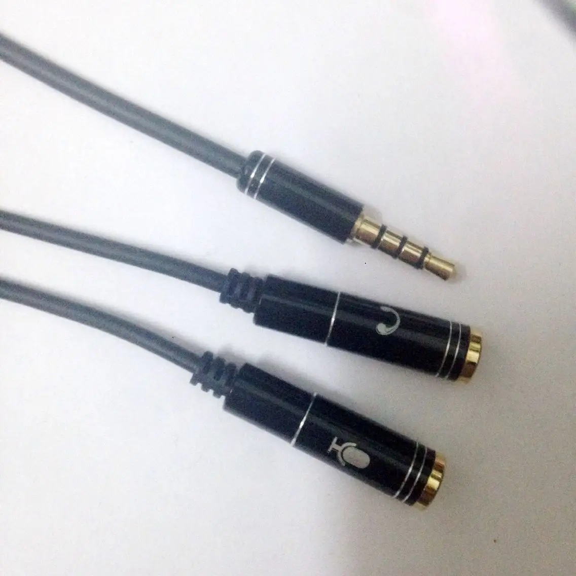 Аудиоразветвитель с разъемом 3 5 мм для наушников и микрофона 4 полюсный