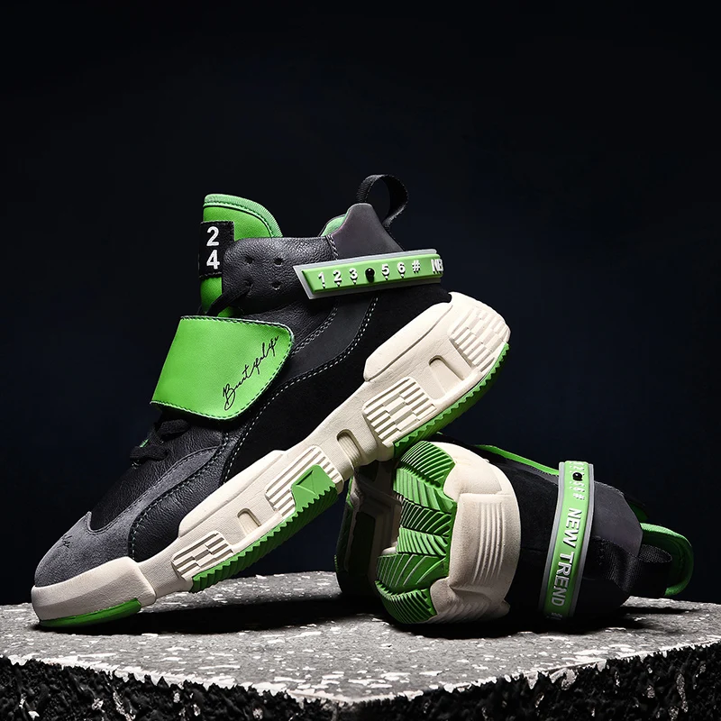 

Мужские кроссовки на массивной подошве, зеленые повседневные кроссовки, весна 2020