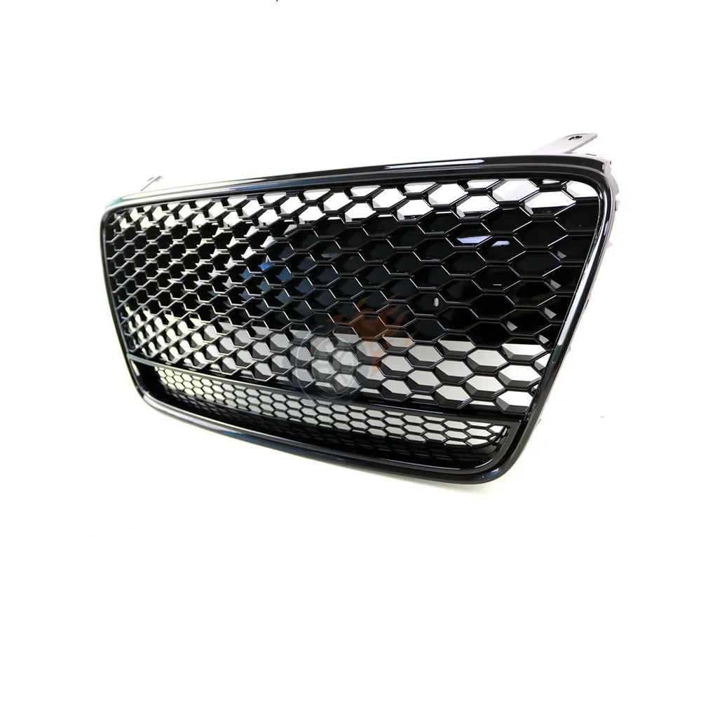 Решетка в виде сот для Audi R8 RS style 2007-2012 с шестигранной сеткой для стайлинга переднего бампера ABS гоночные решетки с Европейским держателем пластины