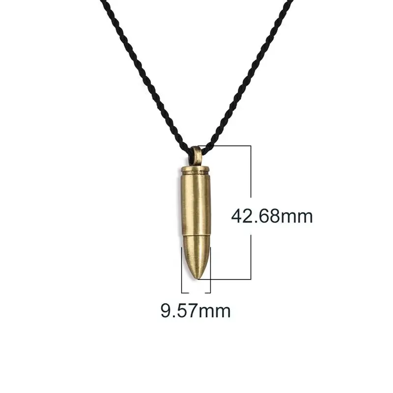 Прохладный Для мужчин пуля Нержавеющая сталь кулон Цепочки и ожерелья военные