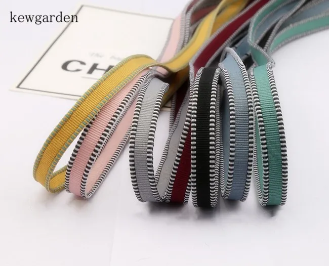 Ленты Kewgarden 1 &quot3/8&quot 10 мм 16 25 Двусторонние ленты в полоску лента ручной