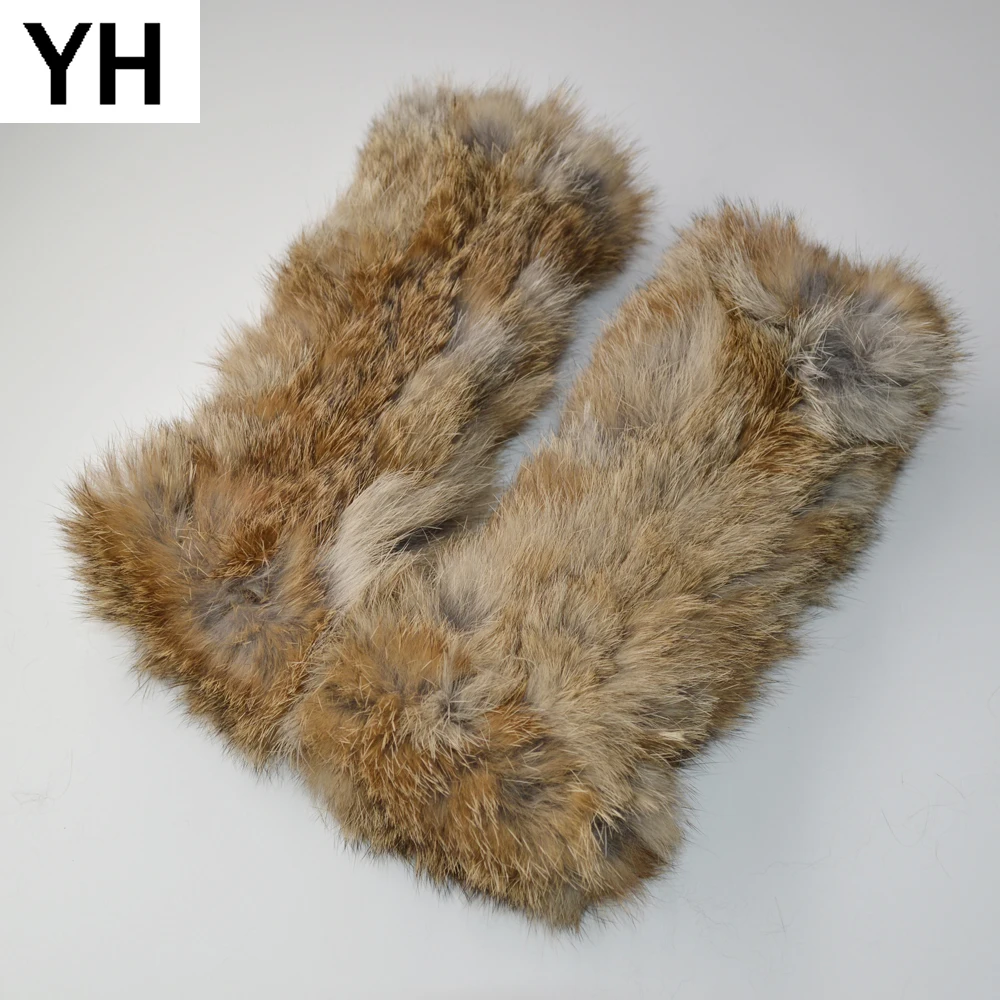 Новый стиль женская зимняя обувь натуральный мех кролика Настоящий перчатки