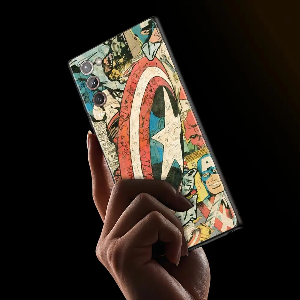 phone cover for samsung galaxy note 20 ultra 10 plus lite 9 8 a91 a03s a52s 5g soft shell fundas marvel cartoon hero logo free global shipping