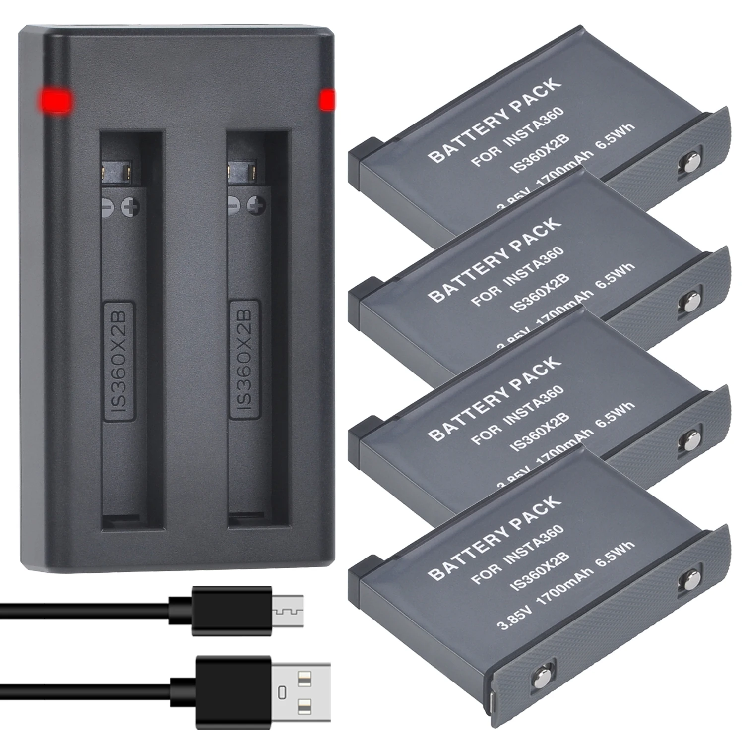 

1700mAh Battery Li-ion Akku + Charger for Insta360 ONE X2 Camera