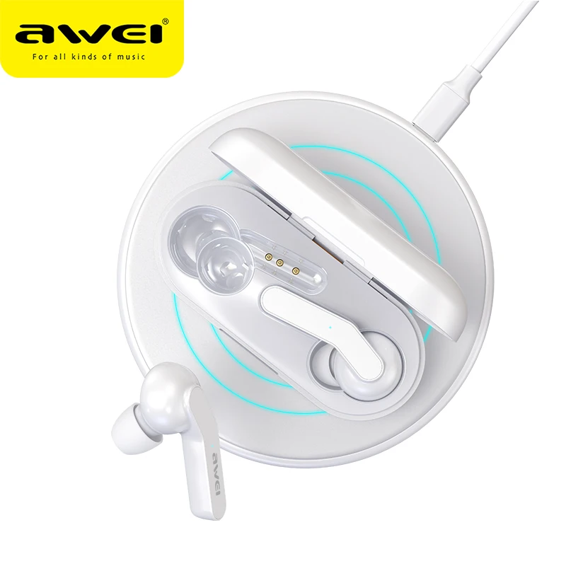 

Awei TWS T10C V5.0 Touch Control Mini Wireless Bluetooth Earbuds HD Stereo Sound Noise Cancelling Wireless Charging For Gaming