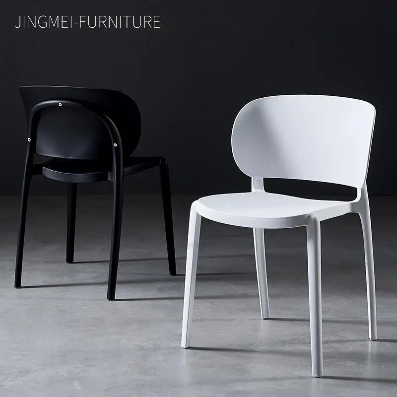 Nordic Modern Thickened Adult Chair Simple Plastic Leisure Home Negotiation Desk Lazy Backrest Dining |