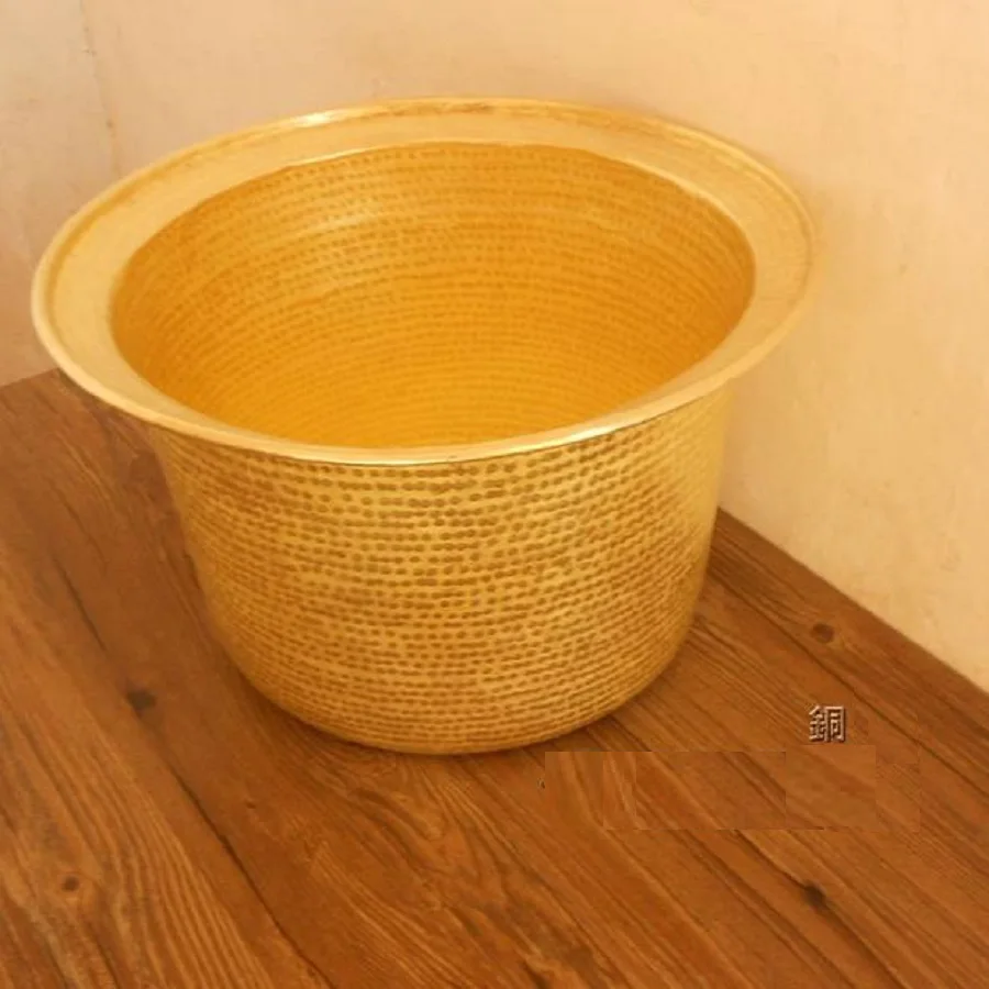 

Handmade Pure Copper Pot Foot Bath Basin Deep Upscale Gift