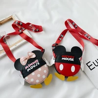 5 style anime disney backpack for children mickey minnie mouse bag waterproof silicone bag baby girl primary schoolbag toy gift