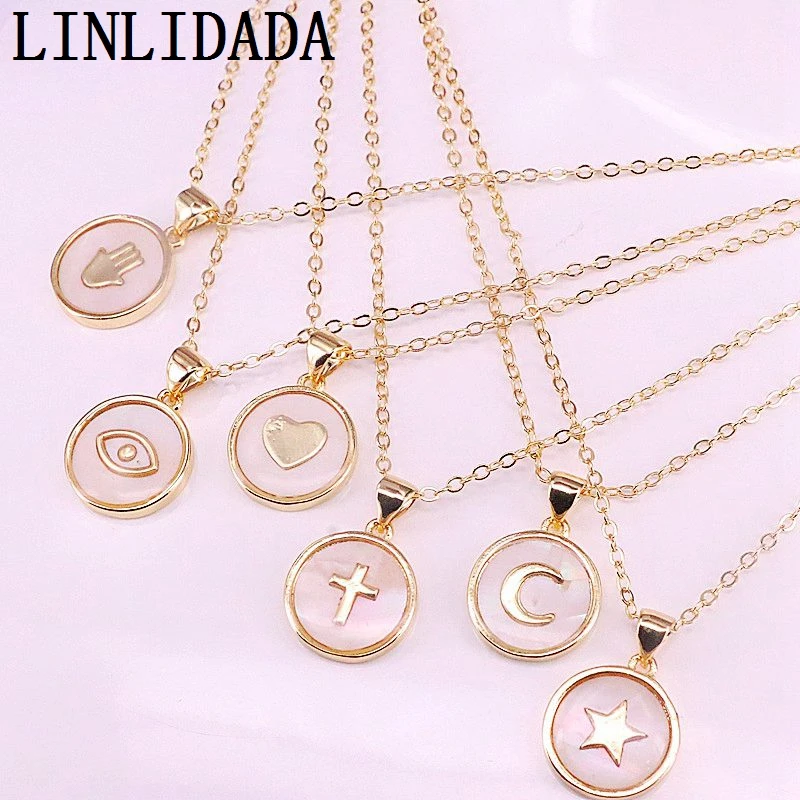 12 шт золотой цвет Мульти Стиль узор натуральный корпус Круглые Подвески модные