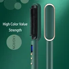 ЖК-дисплей сухая и влажная термостатическая кудрявая и прямая 2 в 1 Расческа с горячим воздухом анти ожоги отрицательные ионы не повреждают волосы для женщин