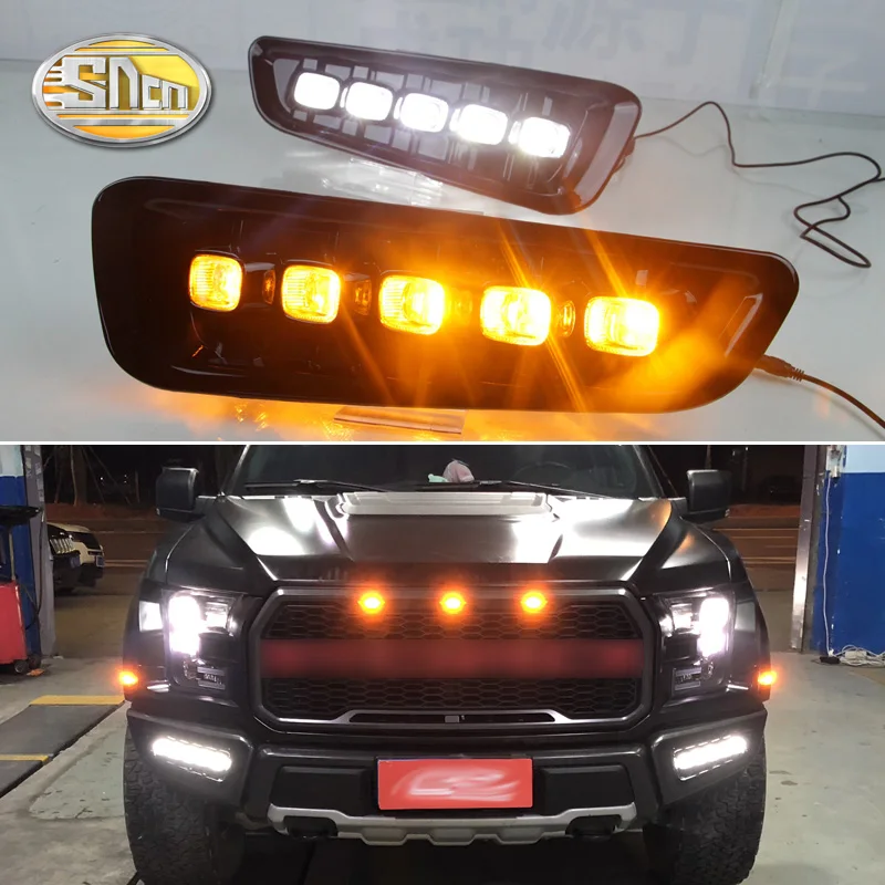 Для Ford F150 2010 2014/2016 2018 дневные ходовые огни DRL светодиодные противотуманные фары с