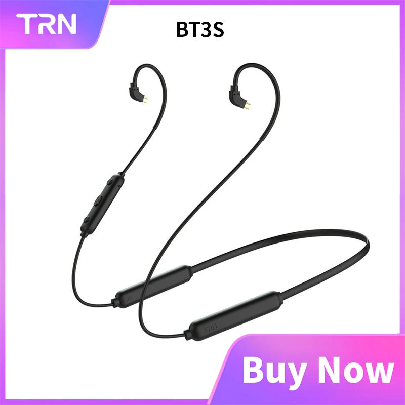 

TRN BT3S беспроводной Bluetooth 5,0 наушник APTX кабель 2PIN/0,75 мм/0,78 мм/MMCX HiFi гарнитура Кабель IPX7 для TRN V90 V80 IM2 IM1