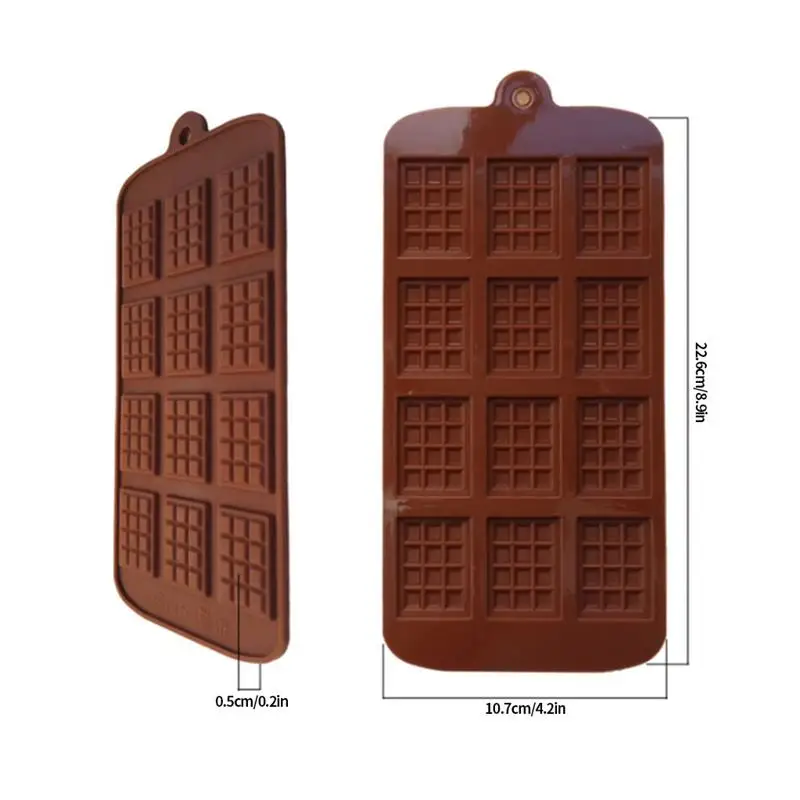 

12 Cavity Silicone Mold Mini Rectangle Waffle Mould Resuable Chocolate Break-Apart Tool Kitchen Accessories