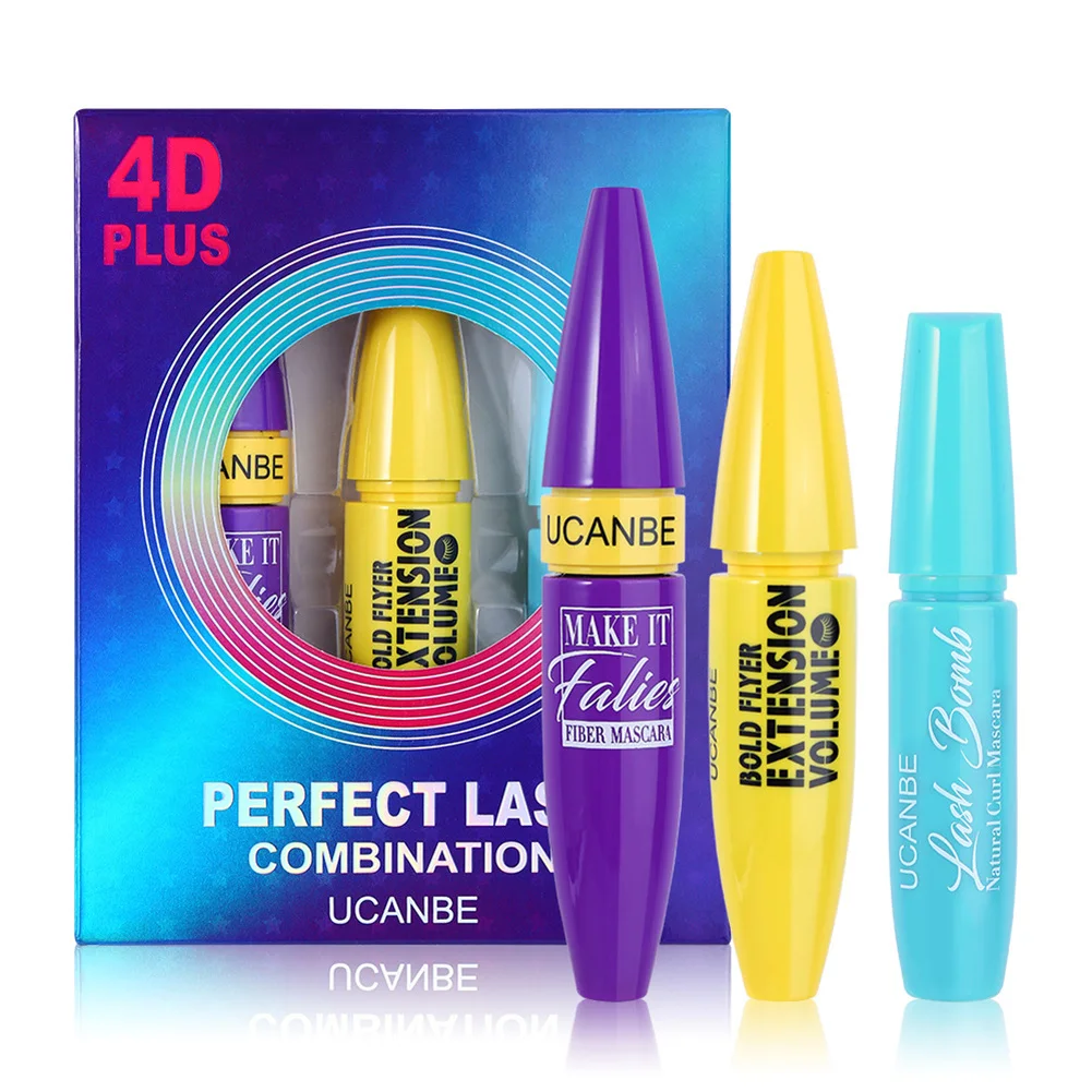 

Mascara Combination Set 4D Mascara Extension Thick Curling Makeup Eyelash Set for Women Girls SANA889