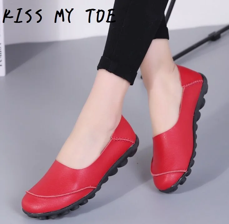 Модная 2019 комфортная мягкая натуральная кожа Повседневная дышащая обувь для