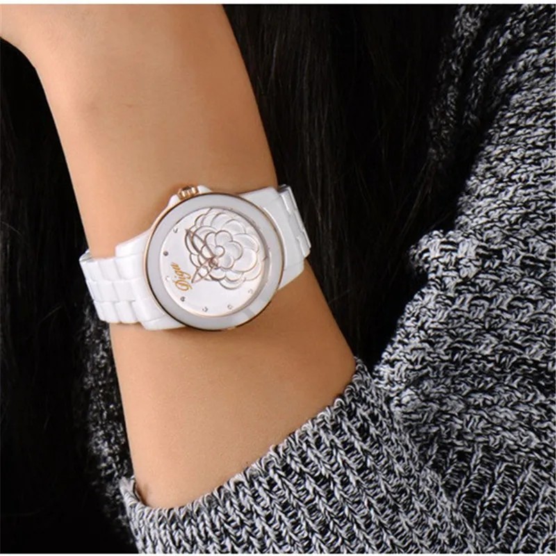 Женские кварцевые наручные часы Digu роскошные Брендовые Часы с блестящими