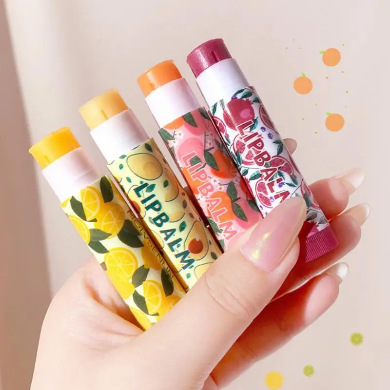 

60Pcs/lot Moisture Lip Balm Long-lasting Fruits Flavor Honey Moisturizing Hyaluronic Lipsticks 4 Colors Nutritious Make Up