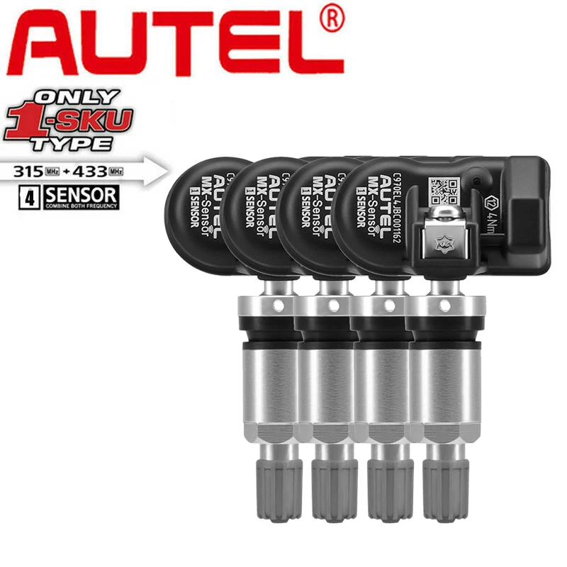 4 шт./лот AUTEL MX Sensor MaxiTPMS s 433 МГц 315 2 в 1 датчик двойные частоты 100% Cloneable для