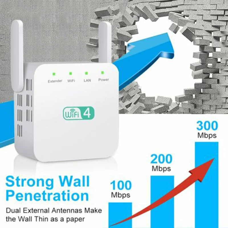 2.4Ghz Dual Band WiFi Extender Zen Booster 300M Internet Range Zenbooster Router Signal Booster DQ-Drop