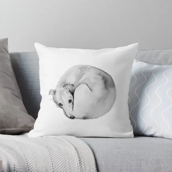 

Whippet Curling Up To Sleep Soft ative Throw Pillow Cover Pillow Case Cover Wedding Bed Pillows NOT Included