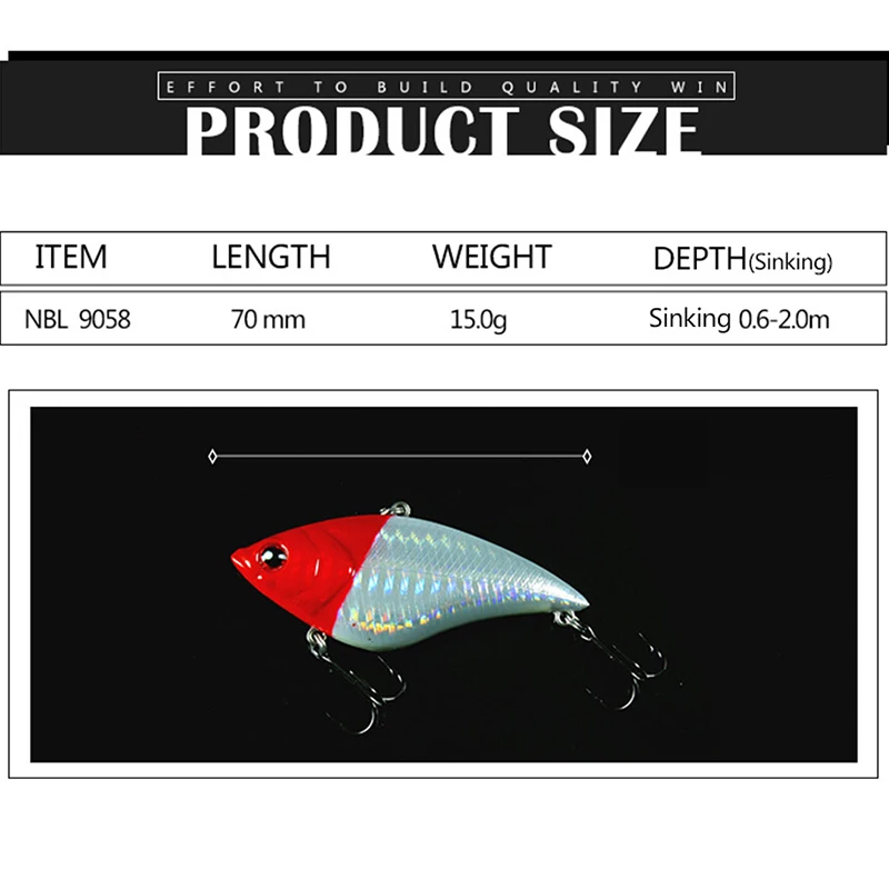 NOEBY Rattlins рыболовная приманка 70 мм 15 г дребезжащий VIB опускается на дно воблеры для