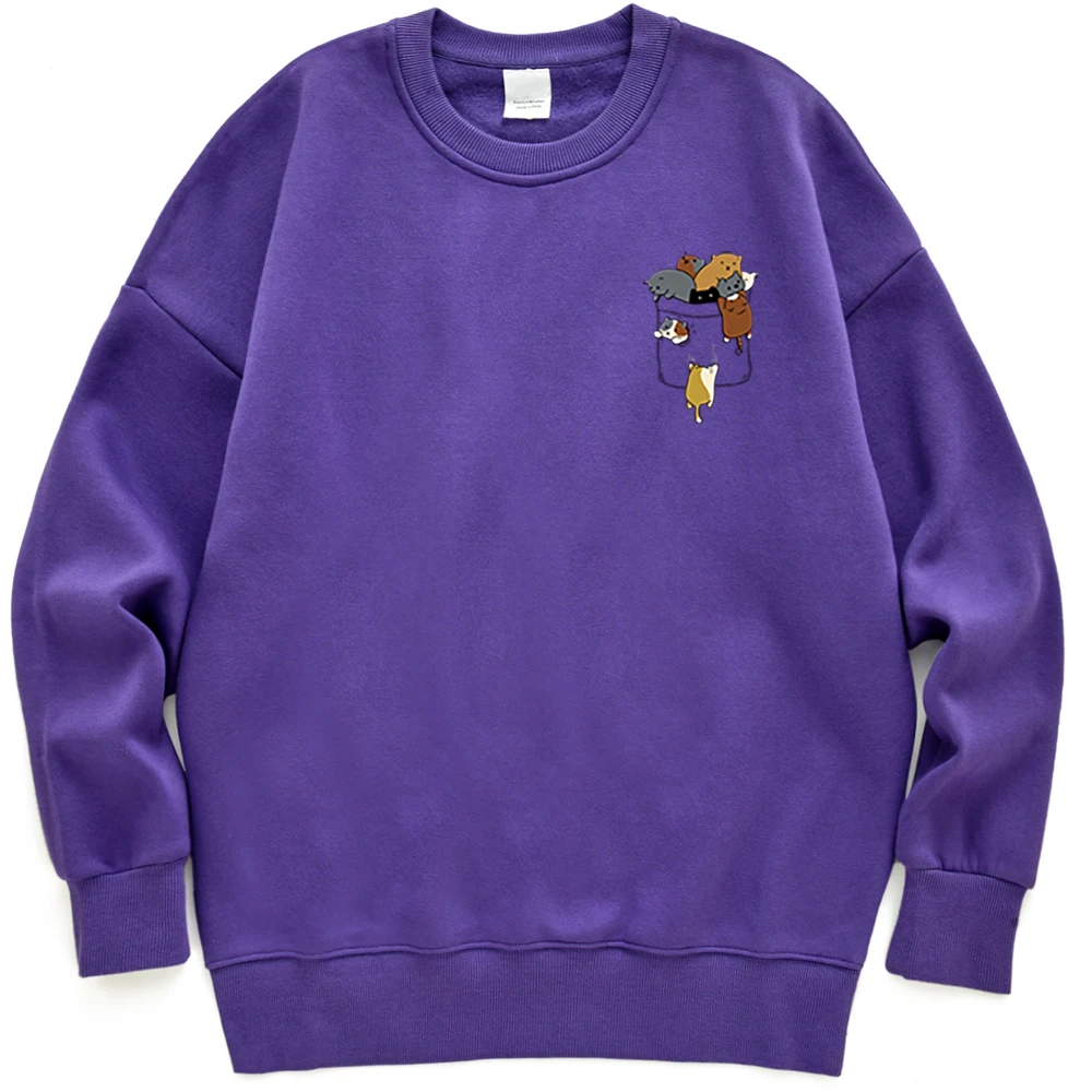 

Super Cute Animal Pattern Female Hoodie Casual Loose Hoody Creativity O-Neck Sweatshirt Street Fashion Pullover Clothing