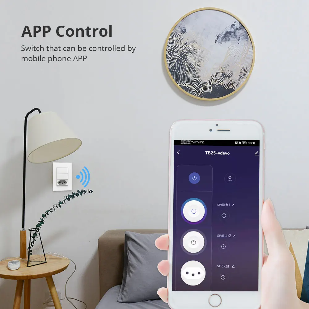 Zemismart Tuya WiFi Brazil Socket Smart Wall Light Switch Support Alexa Google Home Voice Control Brazilian Outlet | Обустройство