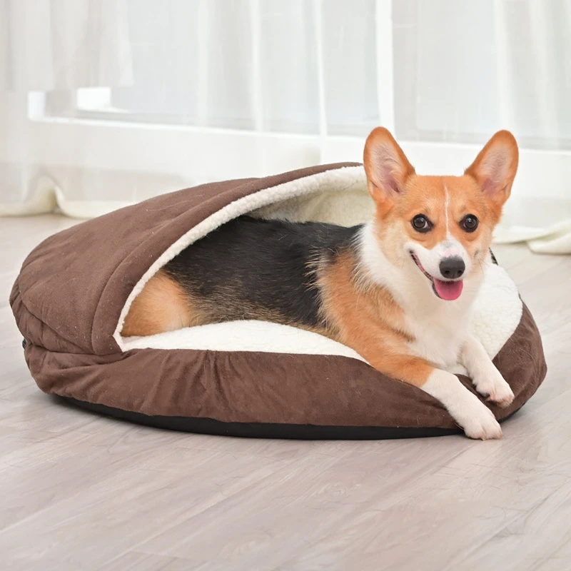 

Супермягкая кровать для собак, круглая подушка, пушистый домик для кошек, теплый удобный спальный коврик, диван, моющийся, товары для щенков