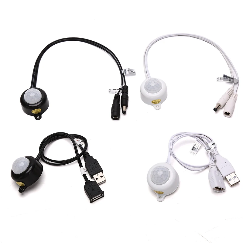 

DC 5-24V Mini PIR Infrared Motion Sensor Switch For DIY LED Lighting Adjustable Delay Time Automatic Occupancy Sensor Switch