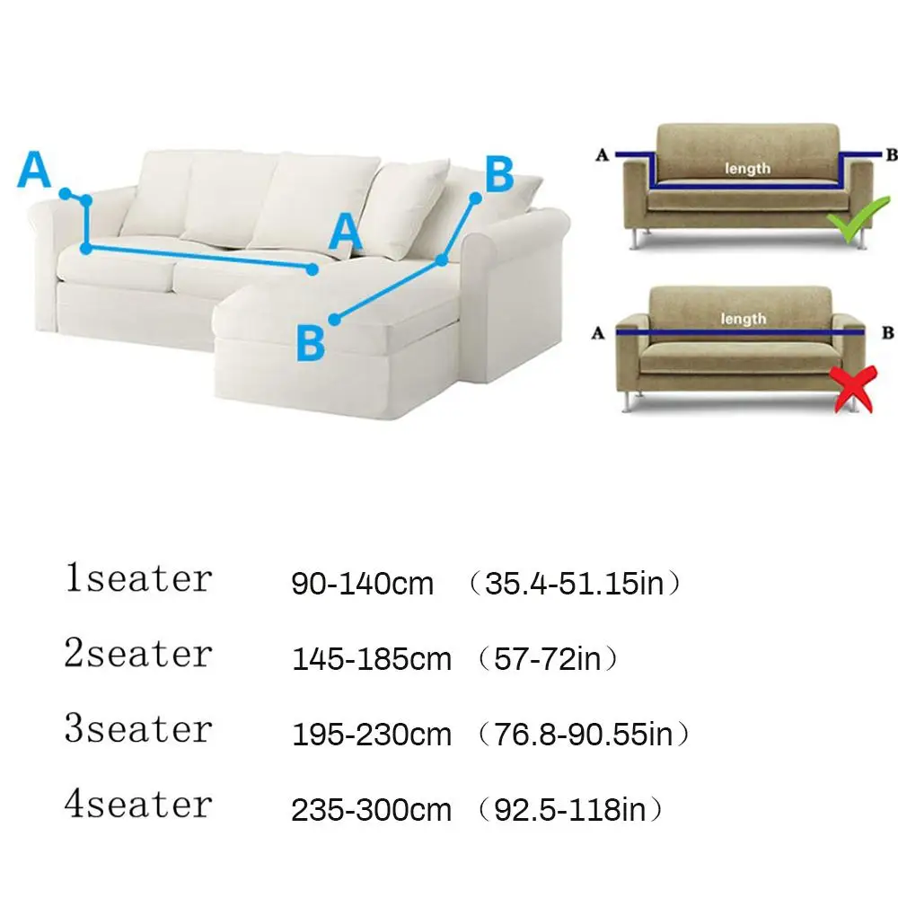 

37Stretch Slipcovers Sectional Elastic Stretch Sofa Cover for Living Room Couch Cover L shape Armchair Cover