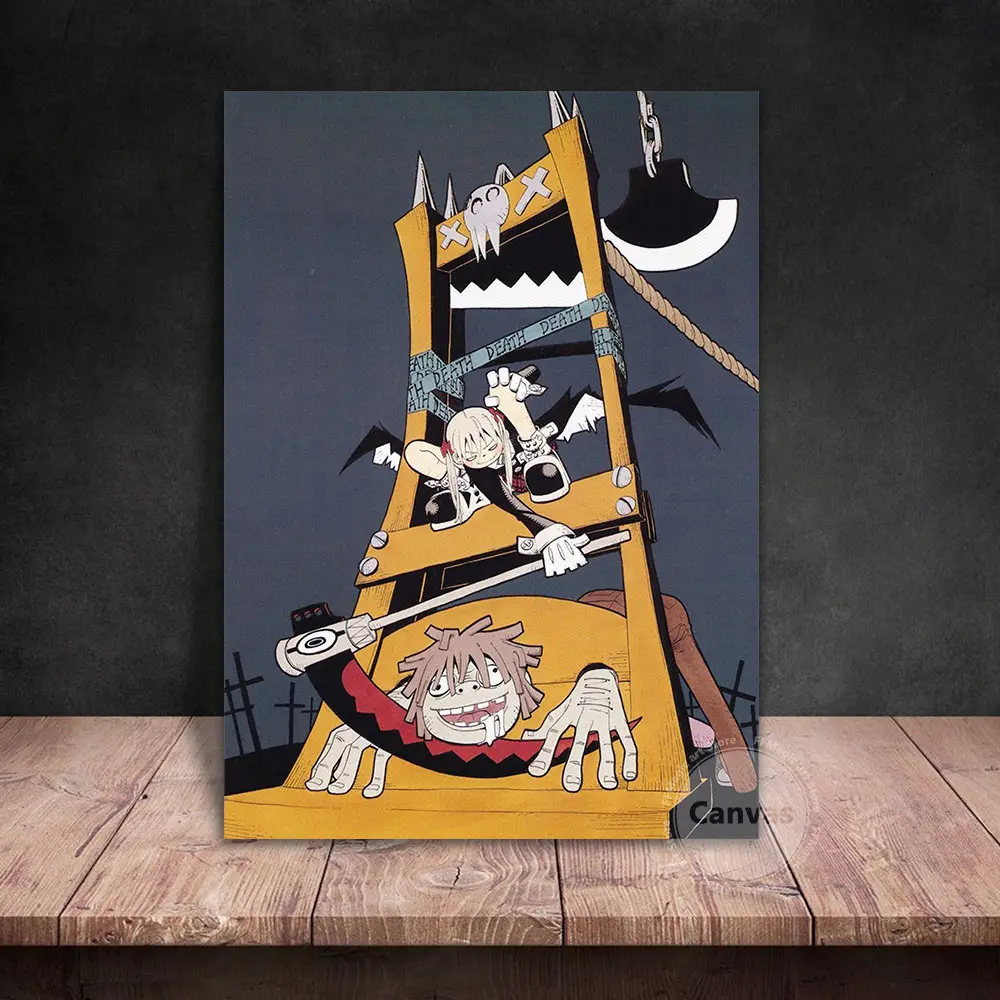 Постер на холсте с рисунком манги в стиле аниме декоративный постер для стен